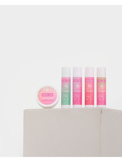 Подарочный набор новогодний Winter Fantasy, 4 бальзама и скраб для губ, URAL LAB