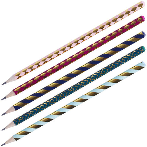 Цена за 2 шт. Карандаш ч/гр. MESHU "Gold" HB, без ластика (311345) фольгирование, стразы на топе, ассорти.