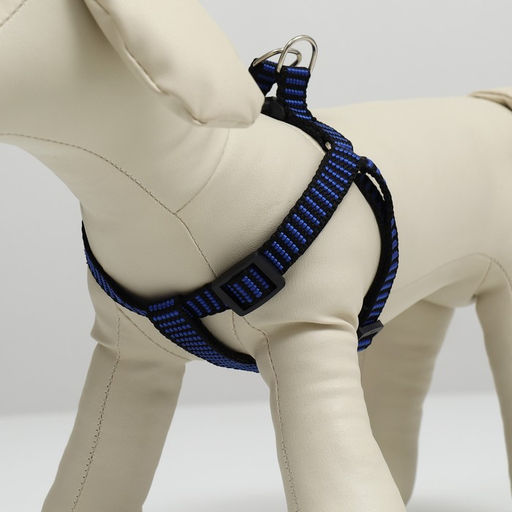 Шлейка рельефная 36-49 х 1,5 см, сине-чёрная - Пижон фото 2