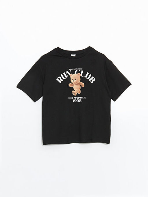 Bisiklet Yaka K?z ?ocuk Ti??rt