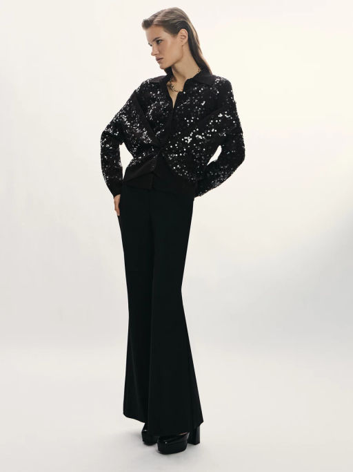 Приталенный кардиган с пайетками из вискозы / Zarina