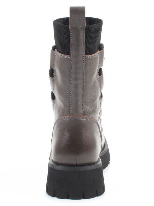 01-XKL21-196R GRAY/BROWN Ботинки демисезонные женские (натуральная кожа, байка)