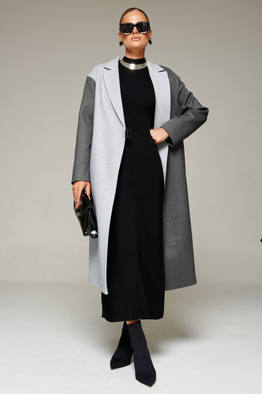 Пальто Beautiful Free 7014 серо-графитовый