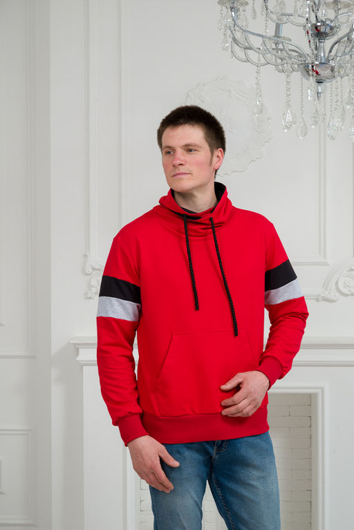 Толстовка мужская из футера Оскар красный - Амадэль фото 6