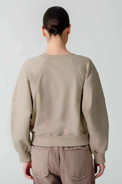 Арт. 15110/5 Свитшот женский укороченный one size (42-50) Цвет:бежевый - Калинка фото 16