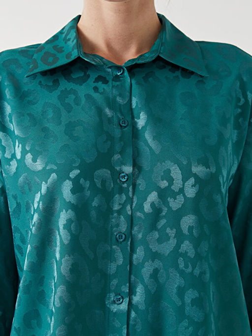 Desenli Saten Kad?n G?mlek Tunik