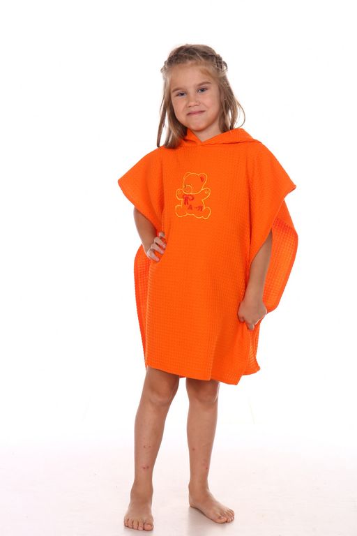 Полотенце с капюшоном вафельное Мишка желтый - Ашматекс фото 2