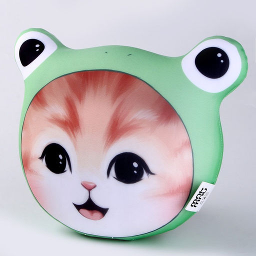 Подушка декоративная антистресс «Котик-лягушка»