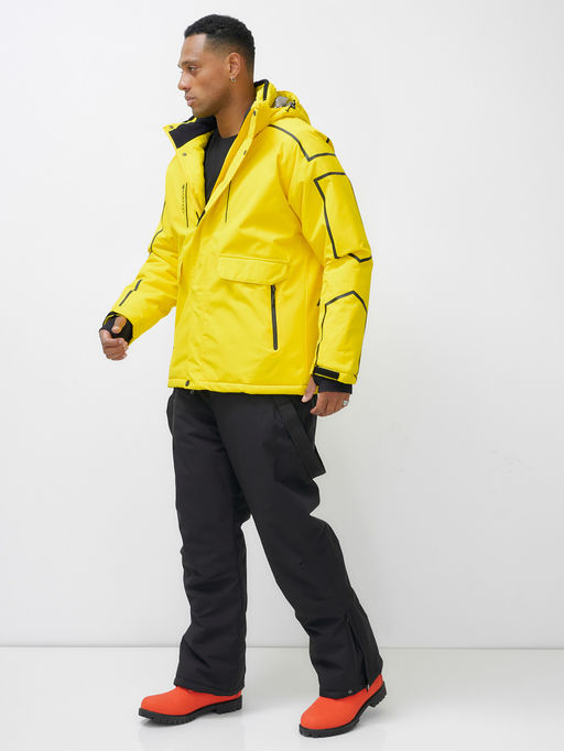 Горнолыжный костюм мужской зимний желтого цвета 390J - Leifensh фото 8