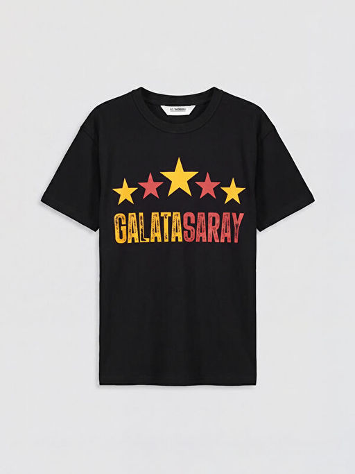 Bisiklet Yaka Galatasaray Bask?l? Erkek ?ocuk Ti??rt