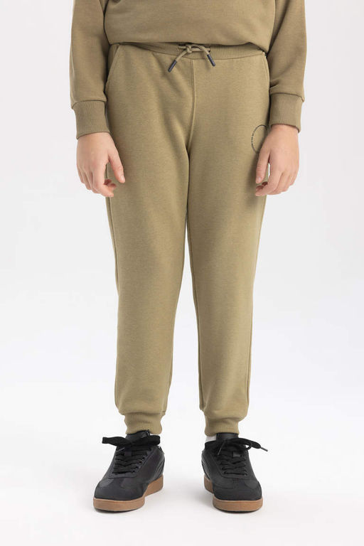 Спортивные брюки для мальчиков с принтом и эластичным карманом на шнуровке на талии - Defacto фото 5