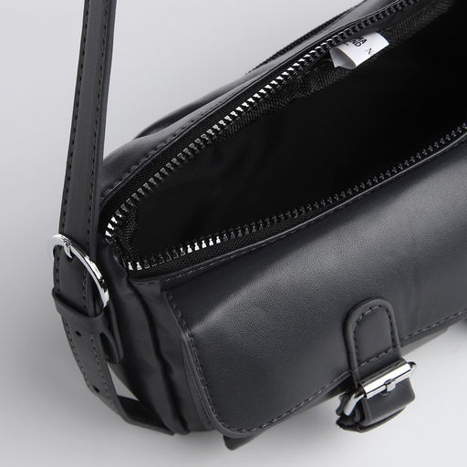 Сумка женская с карманами кожзам, графитный цвет - Nazamok фото 7