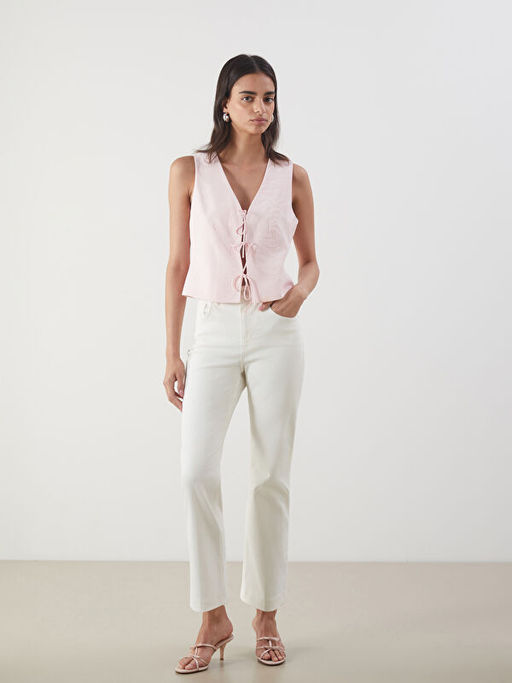 Crop Flare Kad?n Jean Pantolon