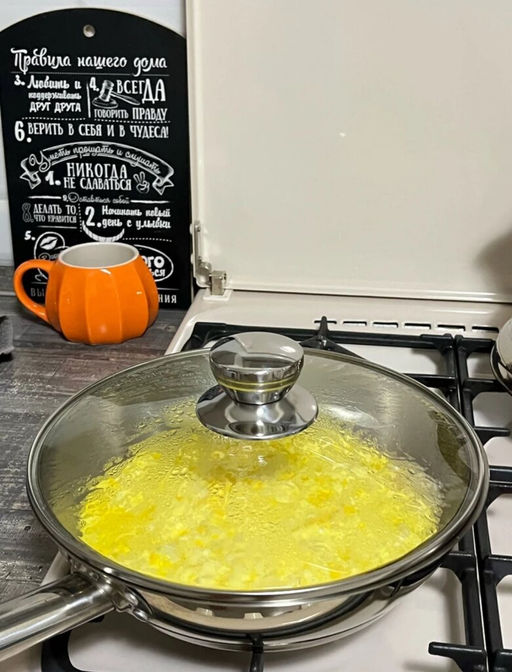 Крышка стекл.низкая, мет.обод, пароотвод, ручка-металл, d-22см, арт.Е5722 /Катюша/ фото 3