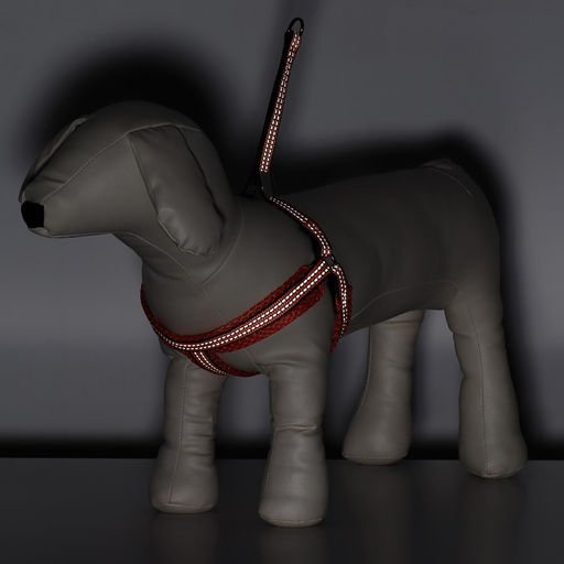 Шлейка супермягкая со светоотражающей прошивкой, размер М, обхват 32-63 см, оранжевая - Пижон фото 8