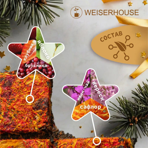 Чай НГ Ямайский Регги, плитка 75 гр, 1 уп. Новогодний ассортимент - Weiserhouse фото 7