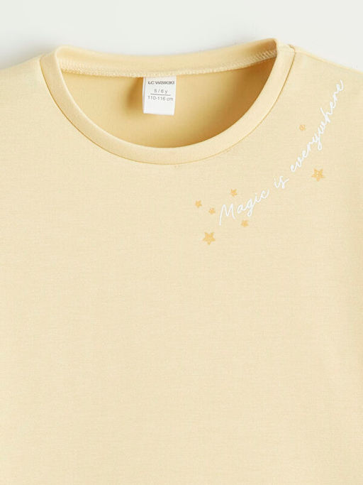 Bask?l? K?z ?ocuk Soft Touch Sweatshirt