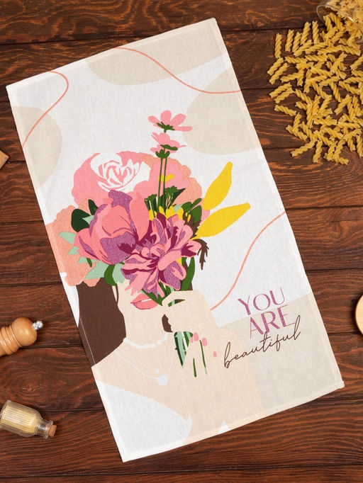 Полотенце кухонное Доляна You are beautiful, 35х60 см, 100% хлопок, 160г/м2  фото 3