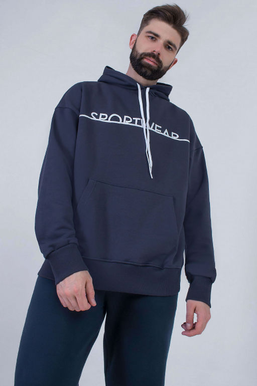 Арт. 6588 Толстовка мужская 46-54 (5 шт) Цвет:Антрацит - Идеал фото 7