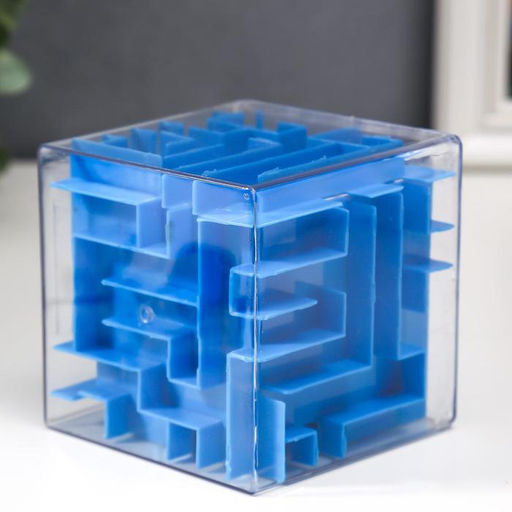 Копилка для денег головоломка пластик «Лабиринт в кубе», 9×9×9 см