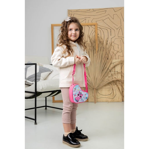 Сумка детская в форме сердца Единорог, розовый, 19х17х5 см - NAZAMOK KIDS фото 7