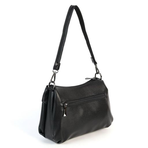 Женская кожаная сумка через плечо с тремя отделениями 19592-3 Блек