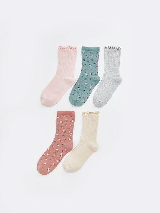 ?i?ekli Kad?n Soket ?orap 5li