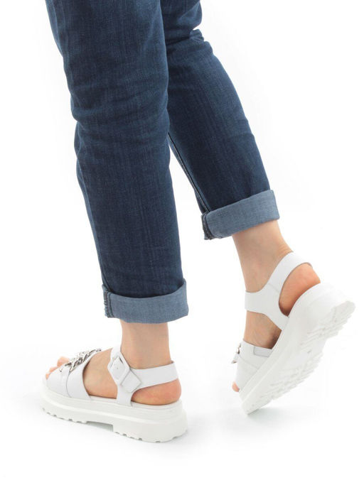 08-PEAG03-1 WHITE Босоножки женские (натуральная кожа) - Фабричный китай фото 3