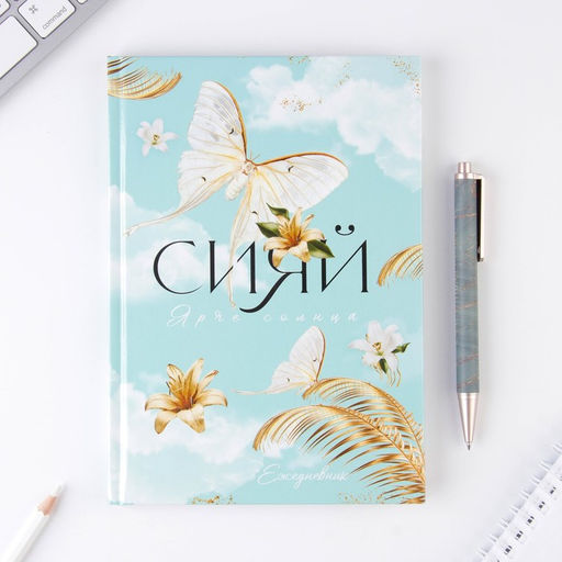 Подарочный набор Сияй ярче солнца: ежедневник 80 листов и ручка