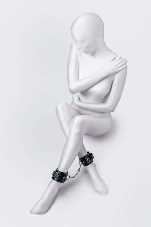 Поножи Anonymo #0153, PU кожа, черные, 26,5 см - Toyfa фото 2