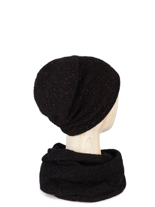 Шапка жен. шерсть+мох+мет LB-N88010 black/red - Labbra фото 2