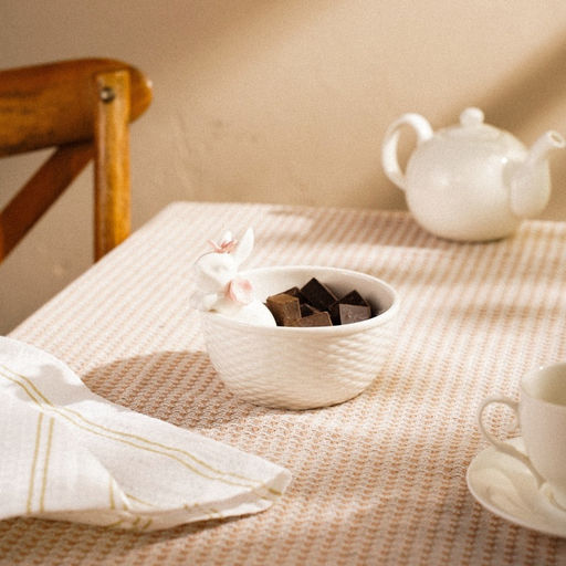 Конфетница SL Home «Лесные кролики», 13×10.3 см, фарфор, белая