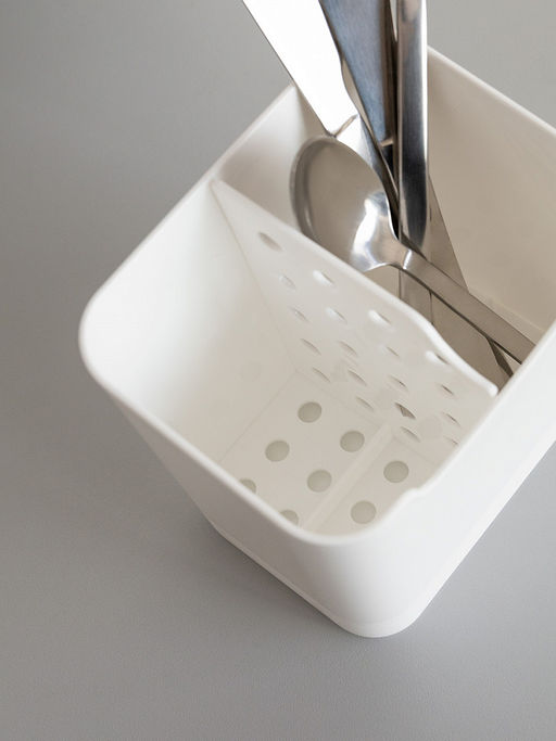 Подставка для кухонных принадлежностей 12x9x10,5 белый полипропилен - Denastia фото 2