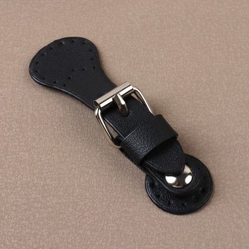 Цена за 3 шт. Застёжка для сумки на кнопке, 8×3 см, чёрная