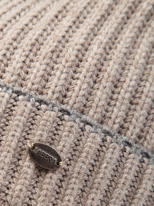 Шапка муж. шерсть+акр LB-A53125 taupe/d.grey
