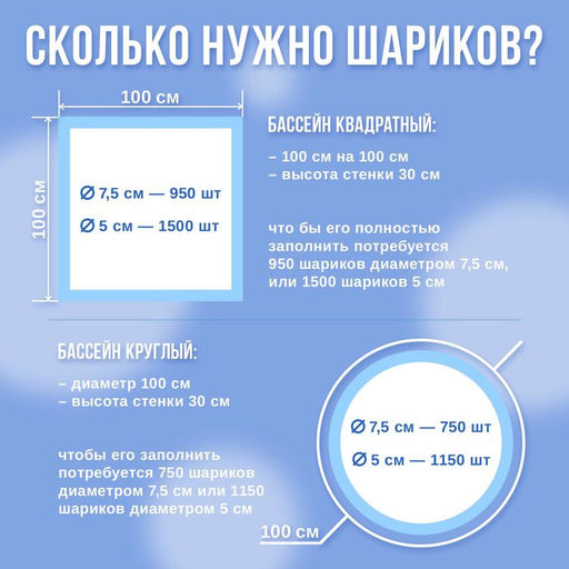 Шарики для сухого бассейна для сухого бассейна 500 шт., голубой перламутр