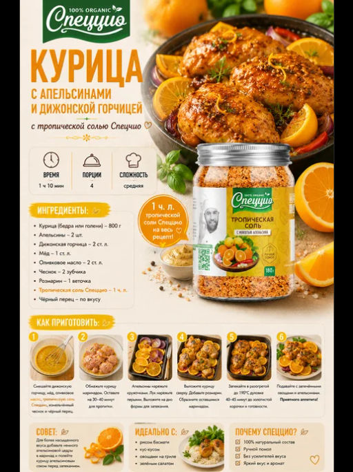 Тропическая соль с мякотью апельсина - Спеццио фото 5