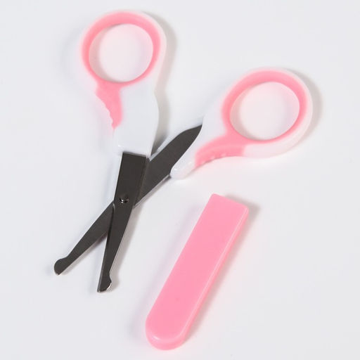 Ножницы детские безопасные, маникюрные, с чехлом, от 0 мес., цвета МИКС - Крошка я фото 3