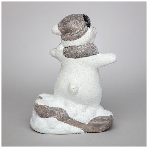 ФИГУРКА БЕЛЫЙ МИШКА НА СНОУБОРДЕ 11,5*6,5*15,5 СМ - Lefard фото 3