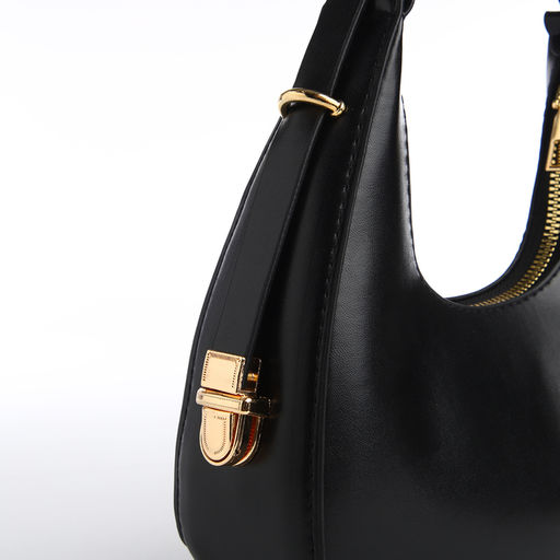 Сумка женская багет на молнии, цвет чёрный - Simaland фото 7