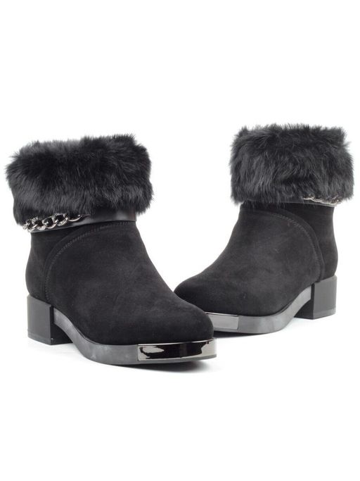 04-206W-8Y1 8J33M Ботинки зимние женские (натуральная замша, натуральный мех) - Фабричный китай фото 14