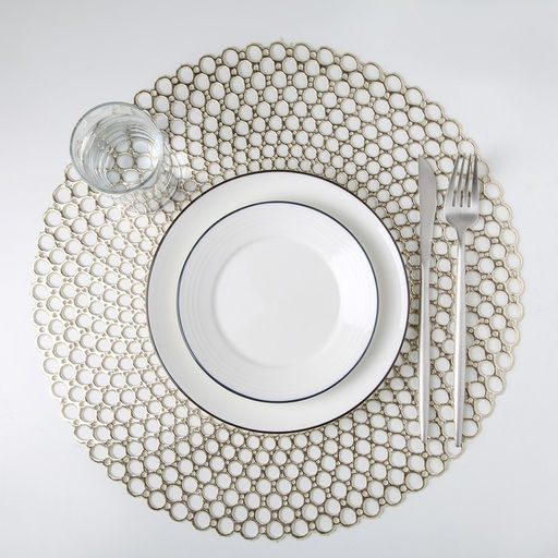 Цена за 12 шт. Салфетка сервировочная на стол Роса, 3838 см, цвет золотой - Simaland фото 3