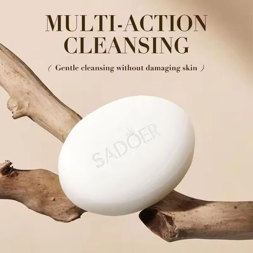 SADOER Отбеливающее мыло для лица и тела с молочным протеином Organic Pure Milk, 100г фото 4