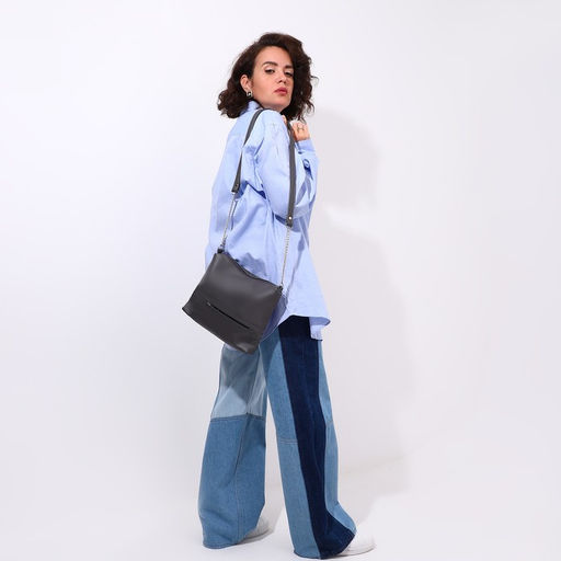 Сумка кросс-боди на молнии, цвет серый - Simaland фото 6