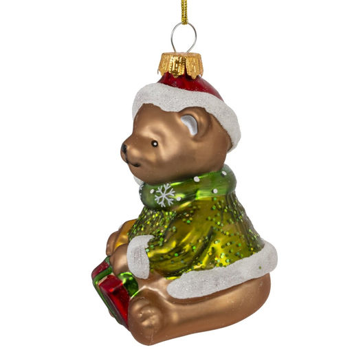 Украшение новогоднее "Медвежонок"., L6,5 W7 H10 см, 2в.