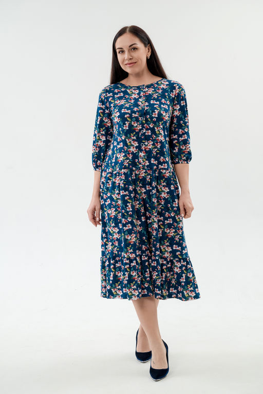 Платье женское из кулирки Софи сакура - Амадэль фото 2