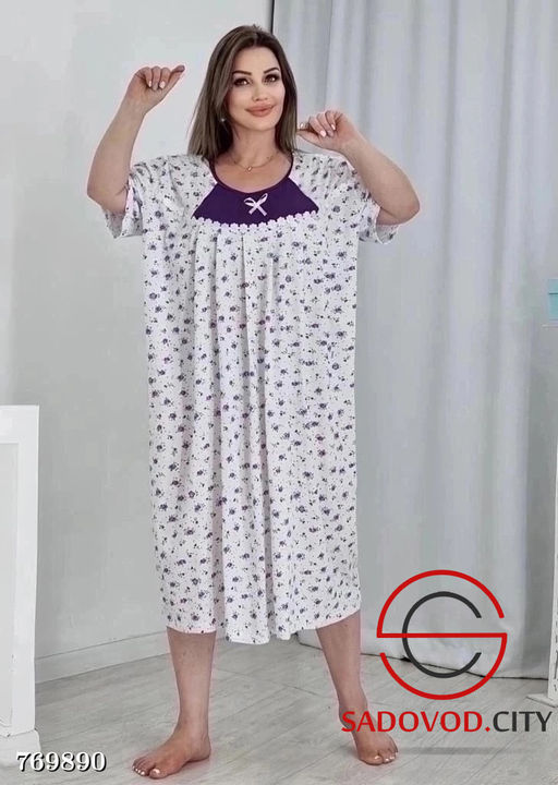 Ночнушка женская в цветочек - Bruno фото 16