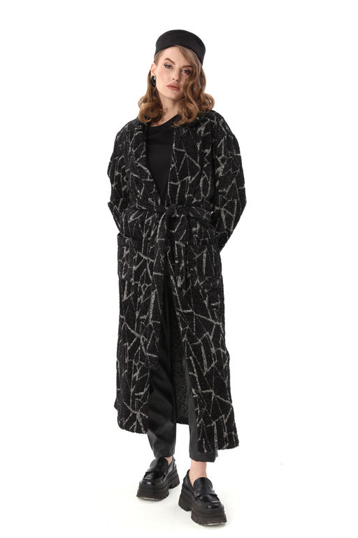 Костюм NIKVA н1003-1 чёрная геометрия и чёрный  фото 3