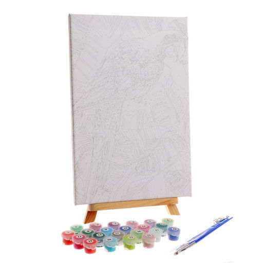 Картина по номерам на холсте с подрамником Попугай 20х30 см - Школа талантов фото 4