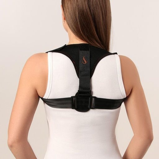 Цена за 2 шт. Массажёр - фиксатор для осанки, на липучках, размер универсальный, чёрный